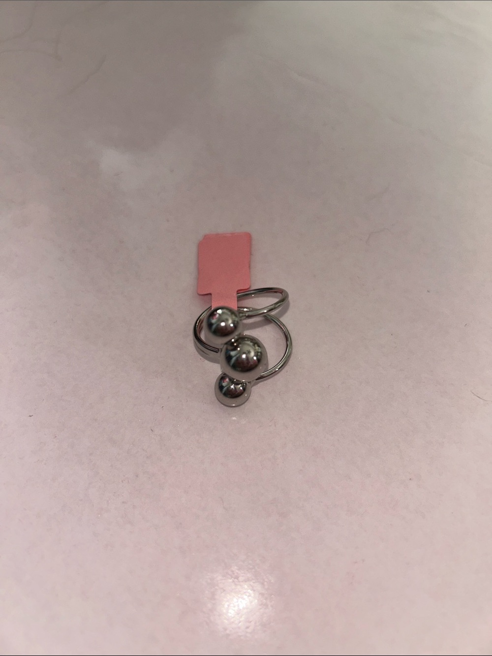Silver Triple-Ball Stacked Ring - Unbranded